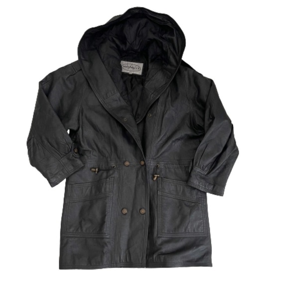 Women’s Winlit Vintage 90’s Leather Oversize Jacket Size Small! - Picture 1 of 8